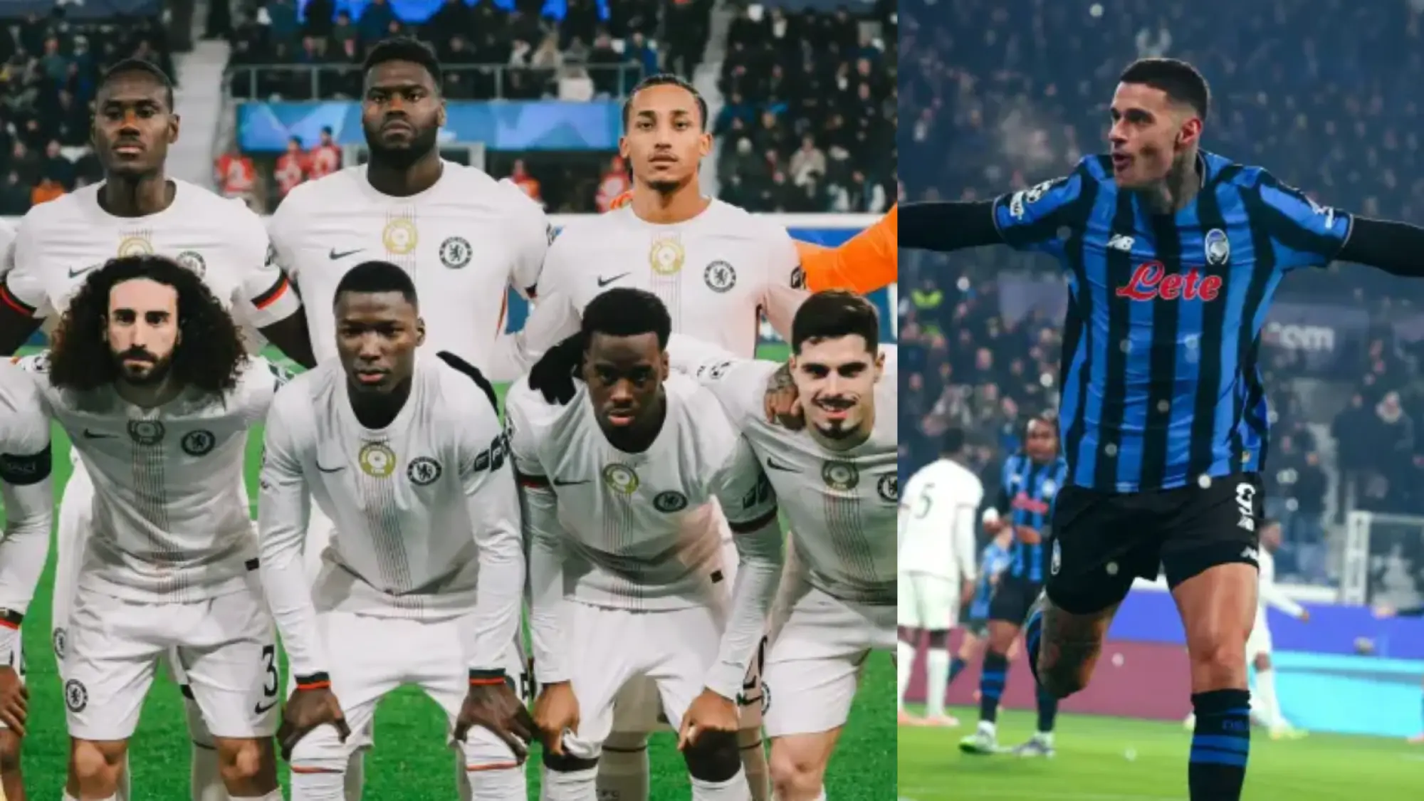 Atalanta vs Chelsea, Redes