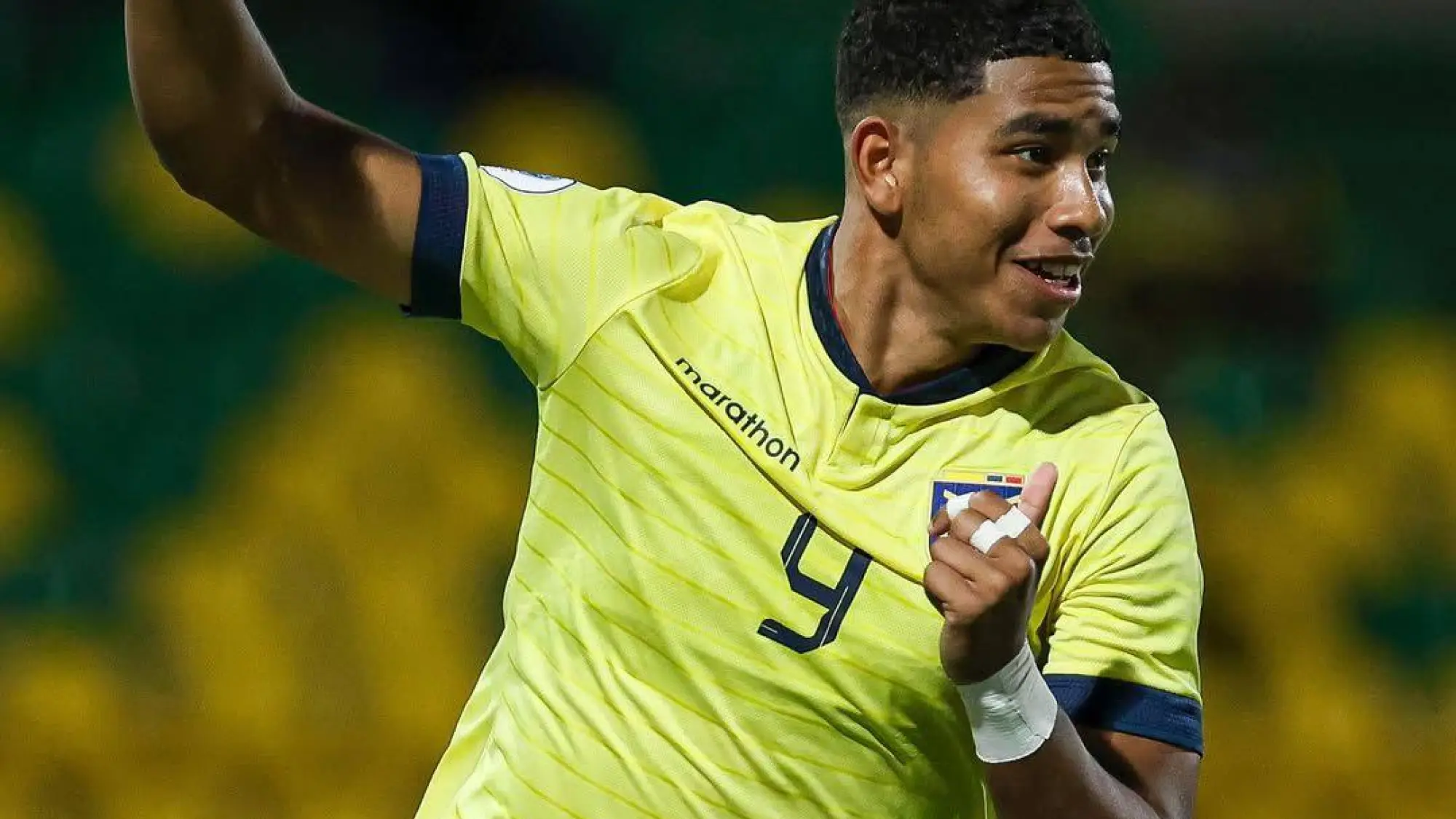 Elías Legendre en su debut con la camiseta de la Seleción de Ecuador, La Tri