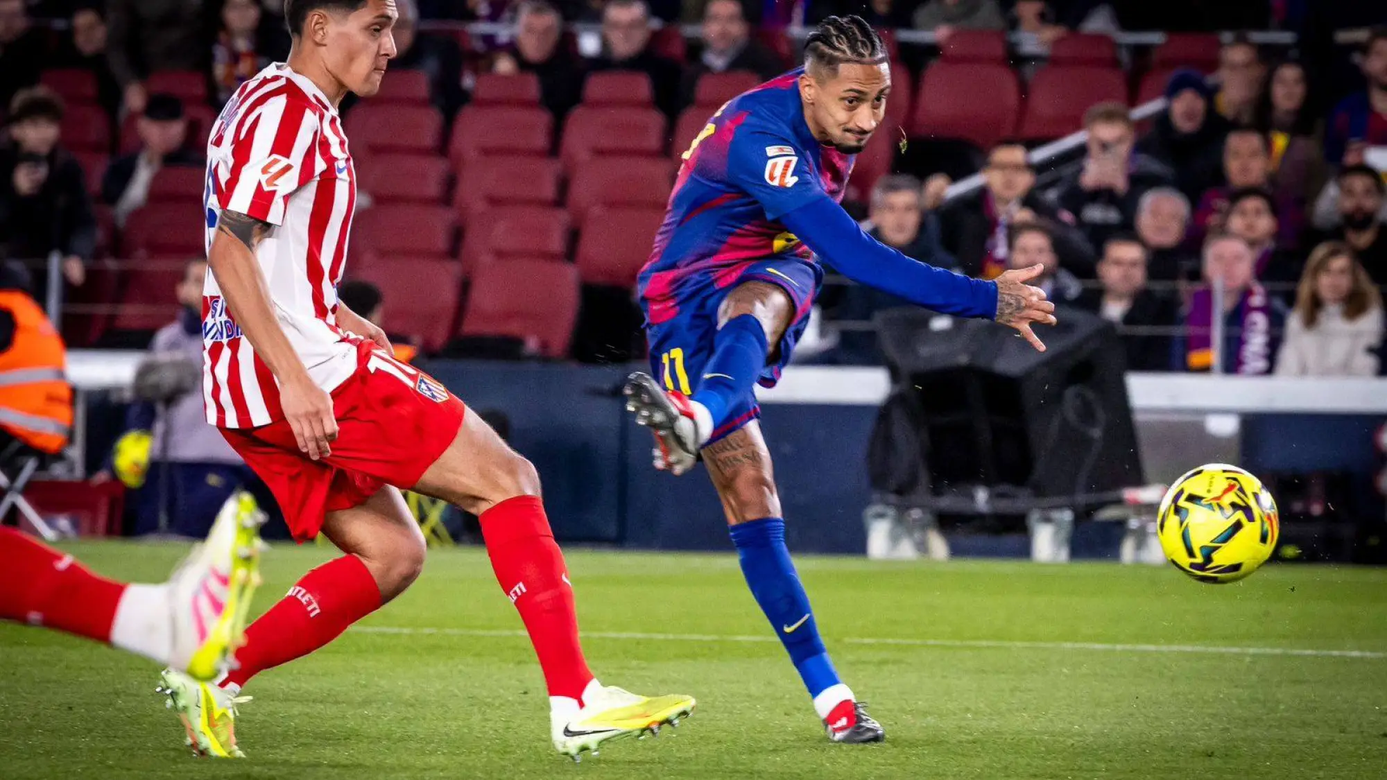 Raphina en el gol que marcó la remontada del Barca ante Atlético de Madrid, @Fc Barcelona