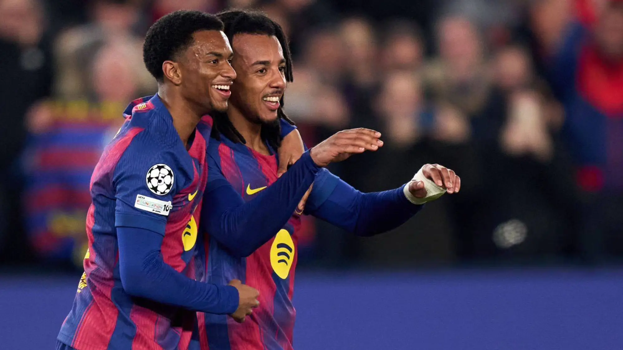 El Barça revive en Champions con victoria 2-1 ante Frankfurt gracias a un doblete Koundé, @FcBarcelona