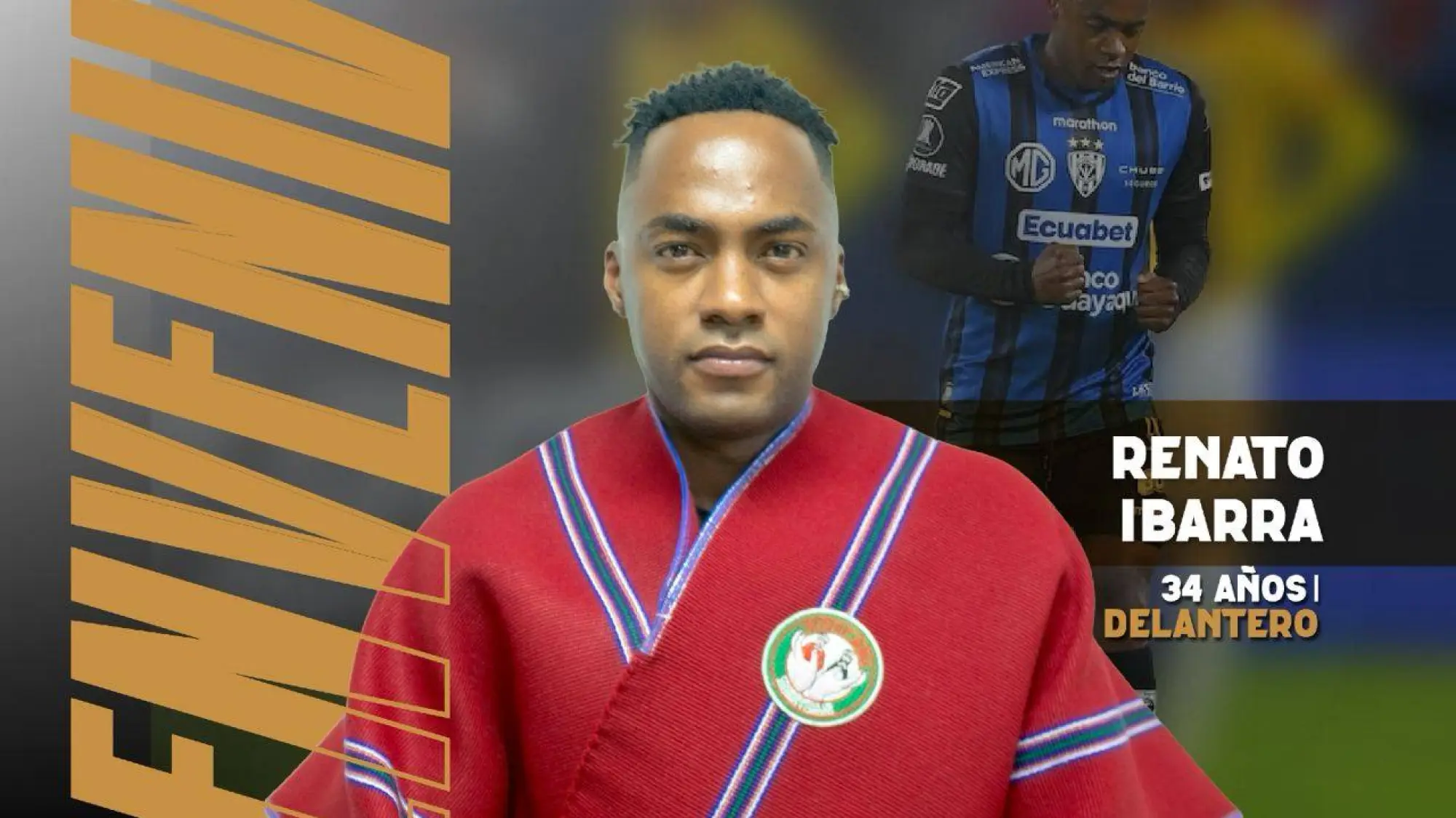 Renato Ibarra ya luce el ponchito., @ClubMushucRuna1