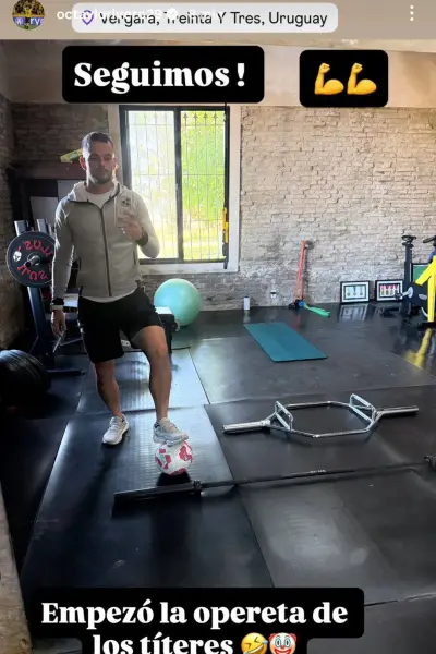 Octavio Rivero entrena en Uruguay