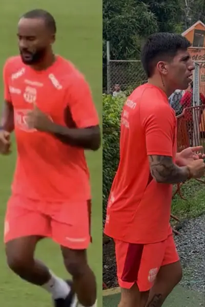 Brian Oyola y Leonai Souza entrenan en Barcelona SC mientras se define su salida