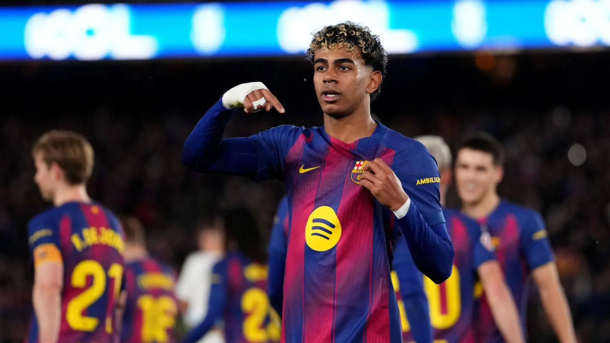 Lamine Yamal anotó un golazo de tijera., FC Barcelona