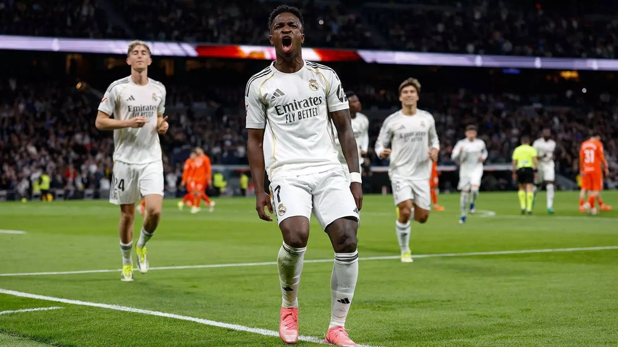 Vinicius Jr anotó un doblete., @RealMadrid