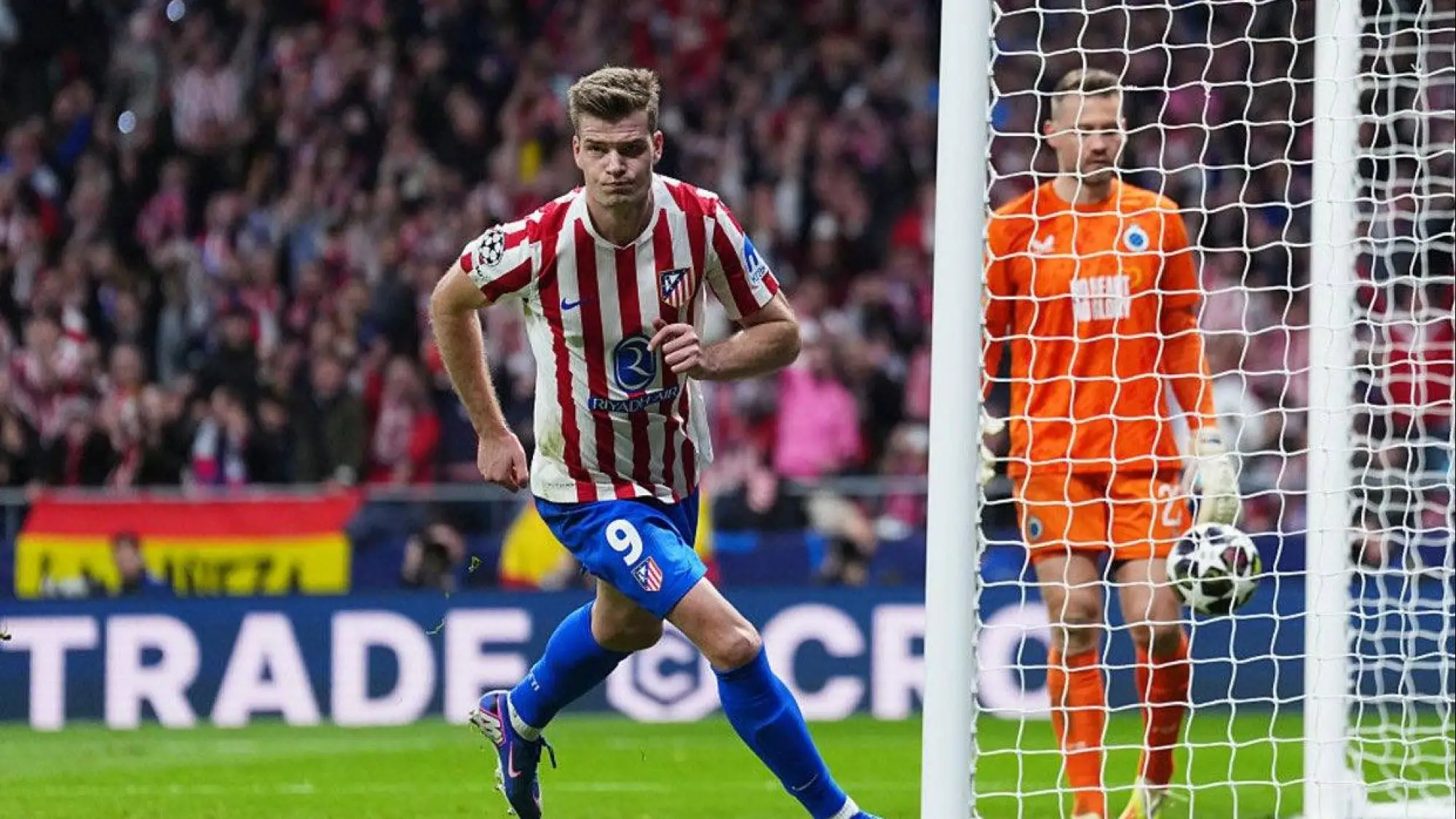 Atlético de Madrid eliminó a Brujas., AFP 