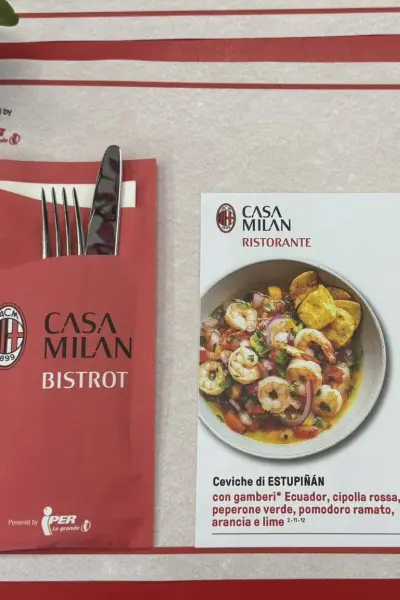 AC Milan rinde homenaje a Pervis Estupiñán al incluir su ceviche en el menú de su restaurante oficial