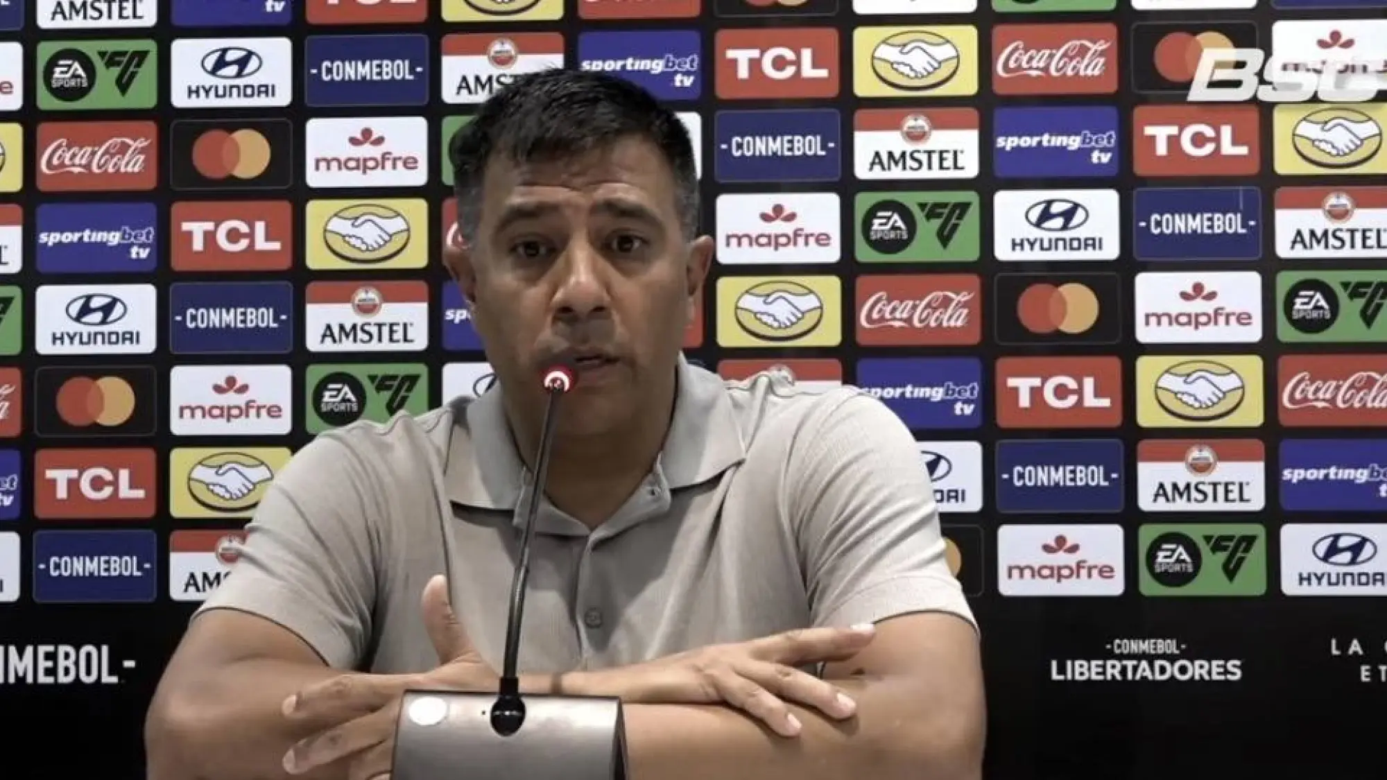 Cesar Farías habló en la previa del duelo copero ante Botafogo., Bsc TV 