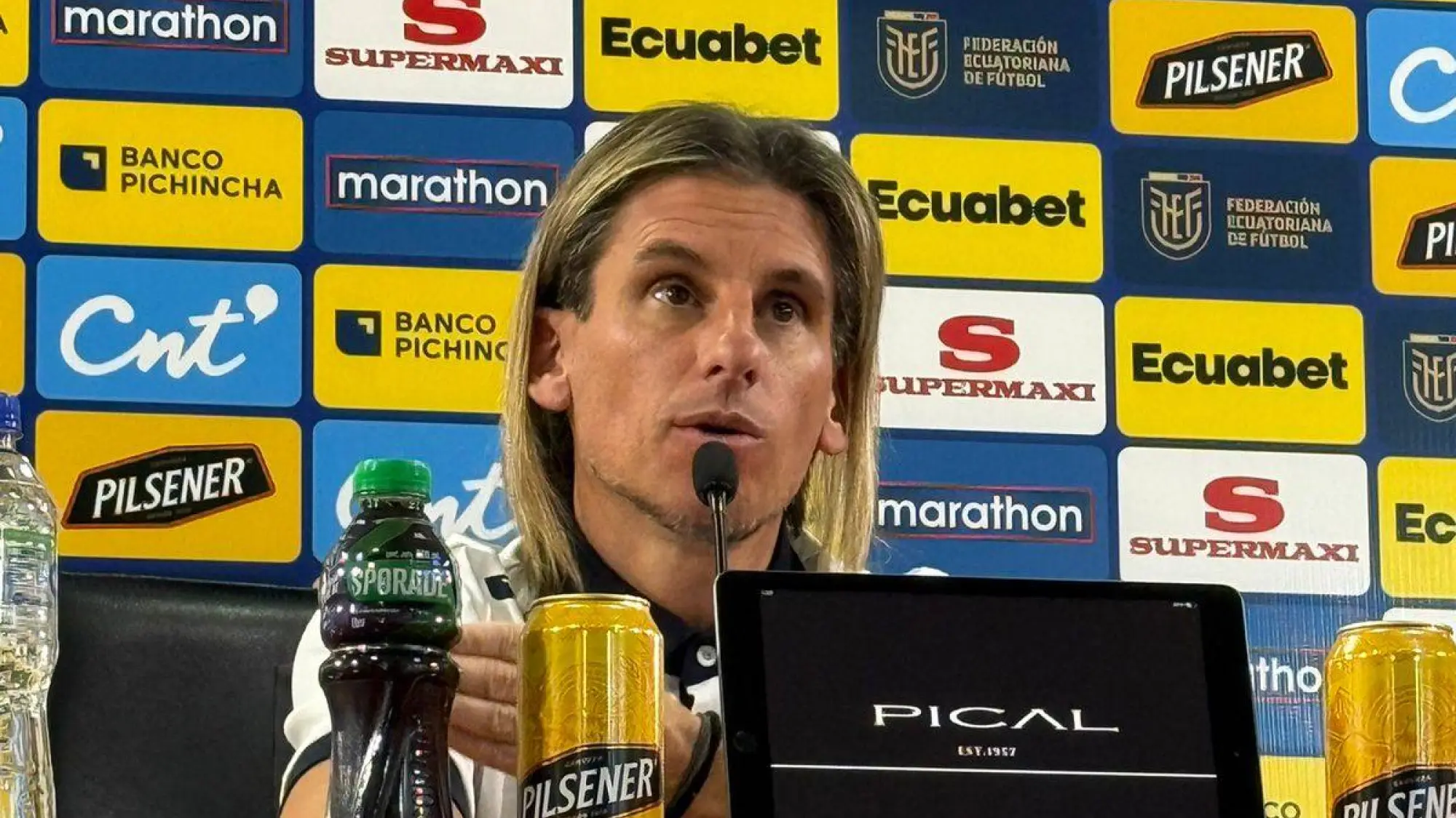 Sebastián Beccacece habló en rueda de prensa., @MaiteMontalvog