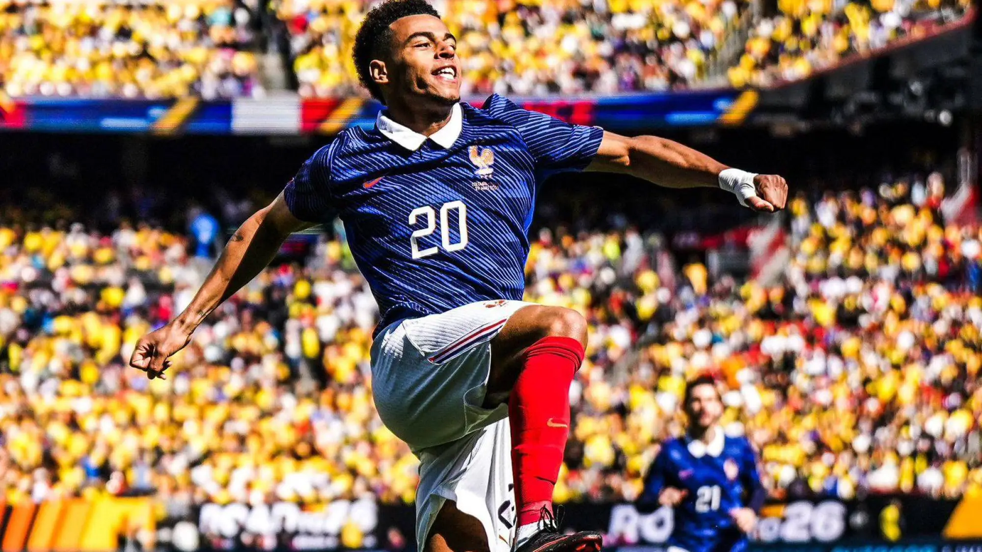 Desiré Doue autor de uno de los goles de la victoria francesa., AFP