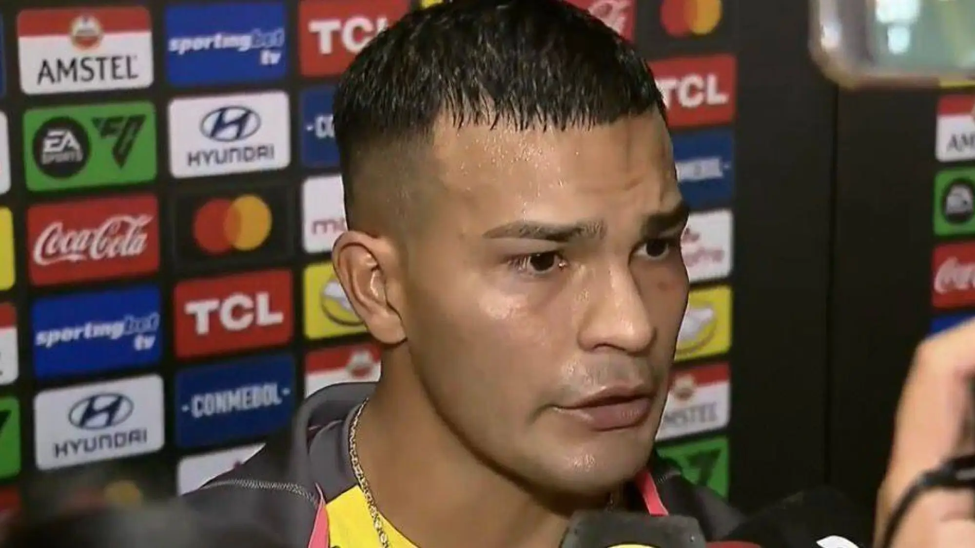 Matías Lugo habló en zona mixta de La Bombonera., Capture