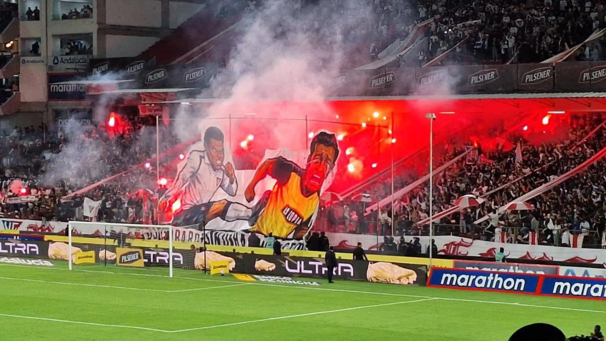 Liga fue multado por incidentes en el partido ante Barcelona sc., Cortesía 